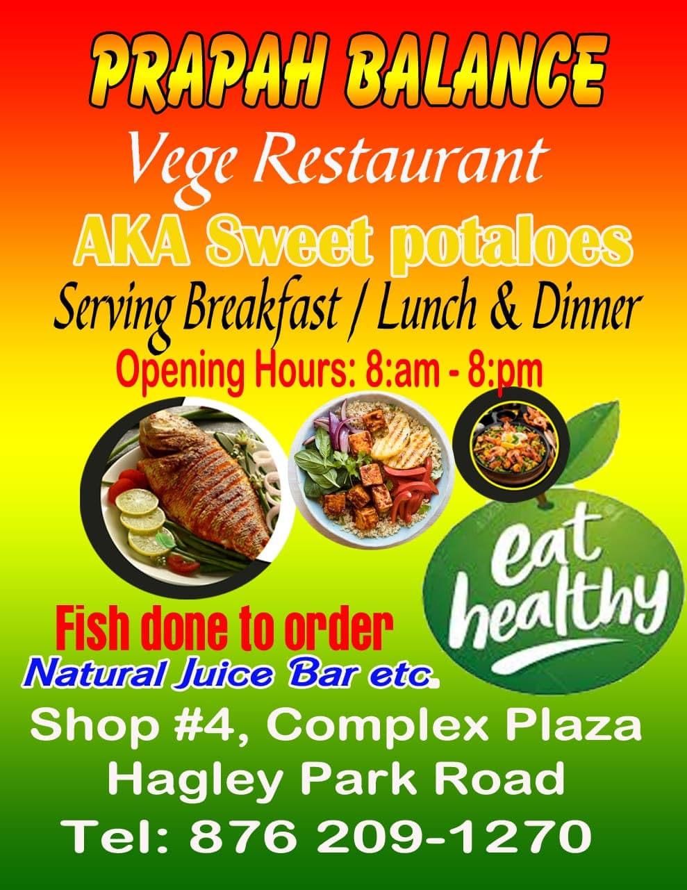 Prapah Balance Restaurant Flyer