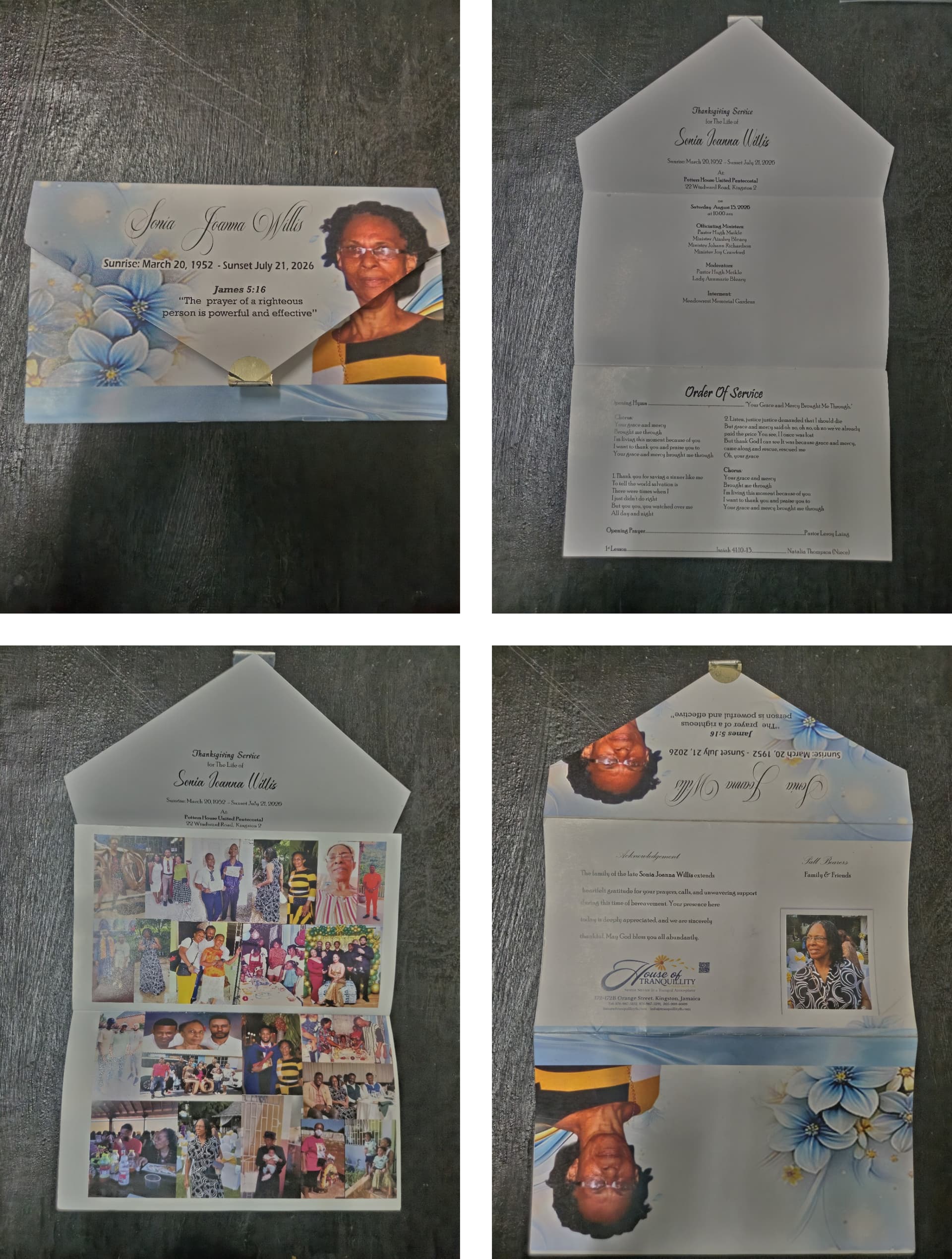 Funeral Program โ Sonia Joanna Willis