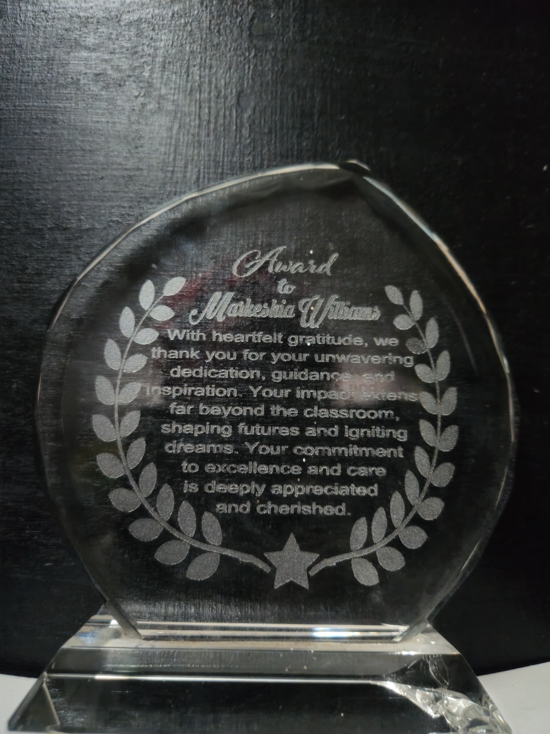 Teacher Appreciation Award
