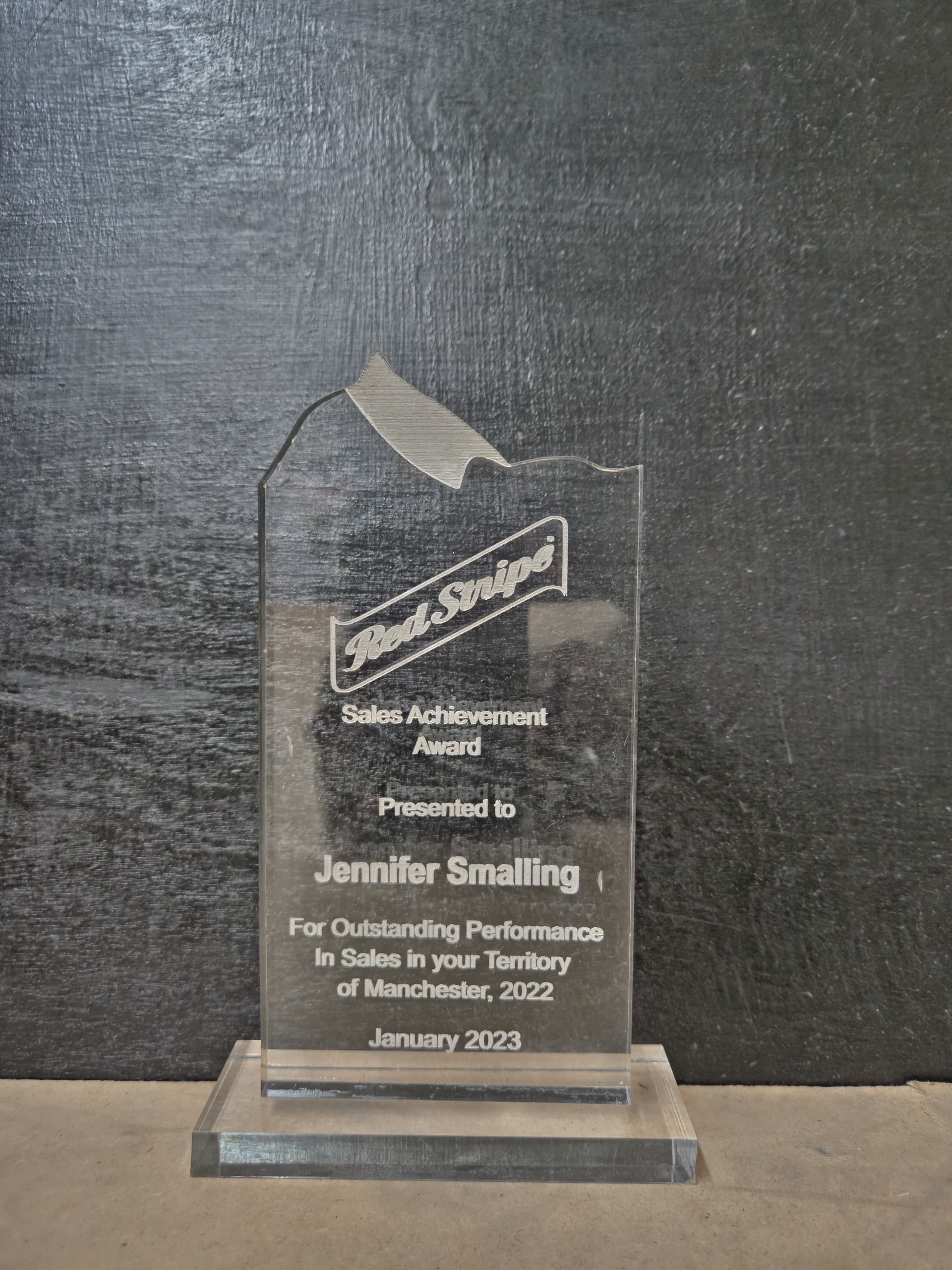 Red Stripe Sales Achievement Award