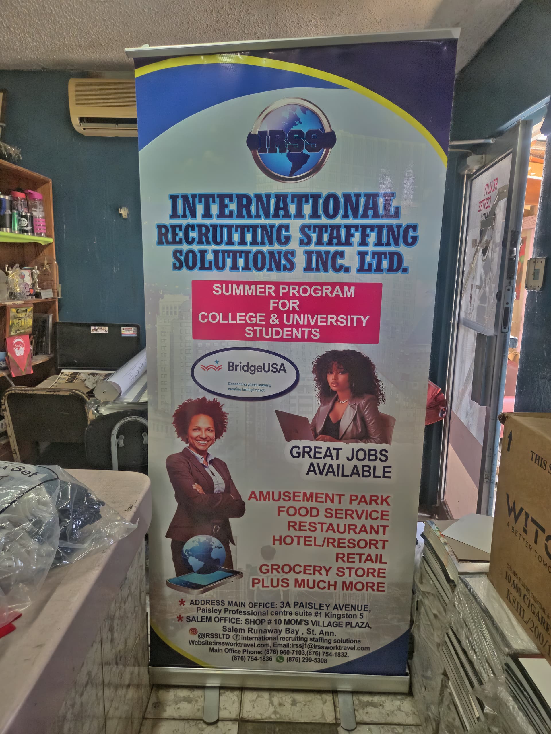 International Recruiting Staffing Solutions Pull-Up Banner